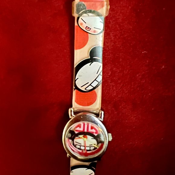 Rare Vintage Pucca Anime Cartoon Pink & Red Watch - Excellent Cond. - Picture 7 of 12
